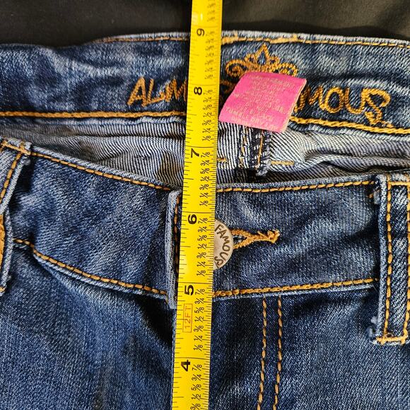 Almost Famous Skinny Jeans Size 3 Junior Distressed Medium Wash - Picture 5 of 10